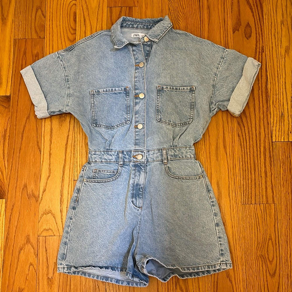 Zara Denim Romper
